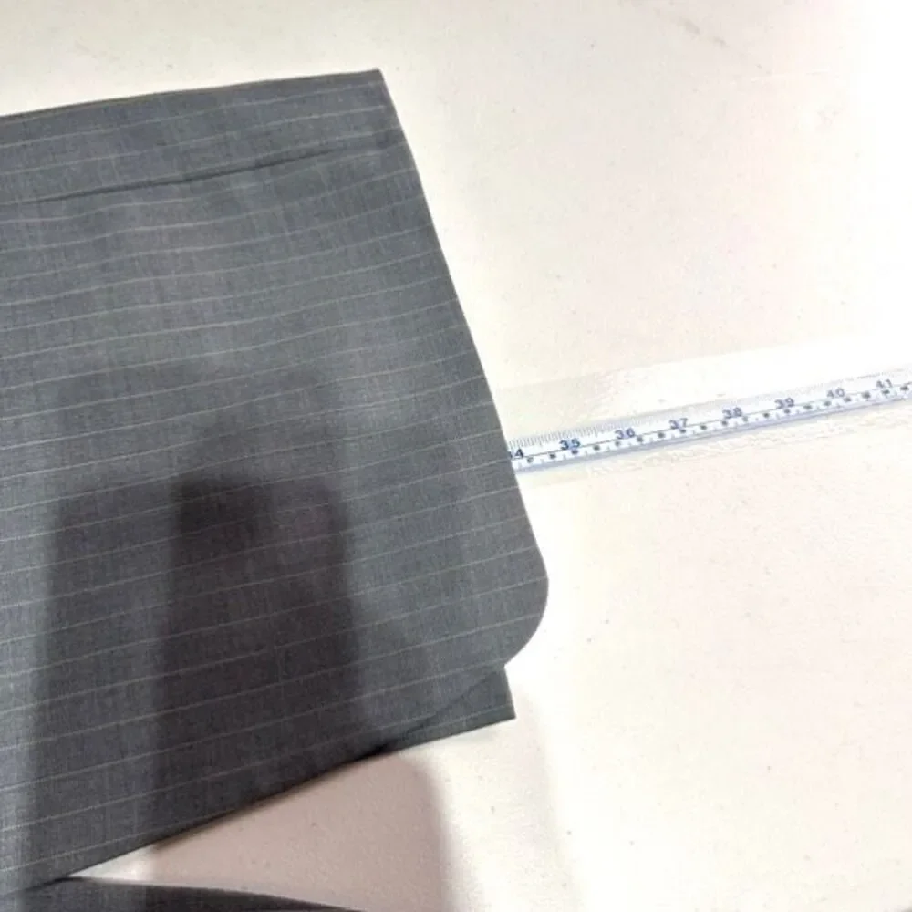 Vintage Ralph Lauren Men’s Double Breasted Blazer Wool Pinstripe‎ Gray Size 44L